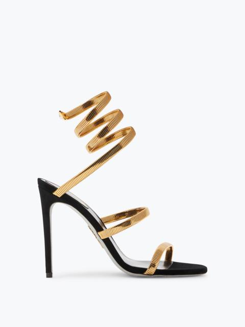 JUNIPER BLACK AND GOLD SANDAL 105