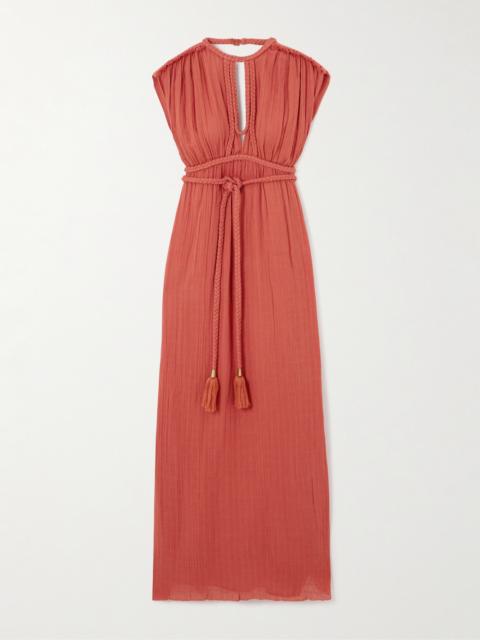 Joya Open-back Braided Cotton-gauze Maxi Dress