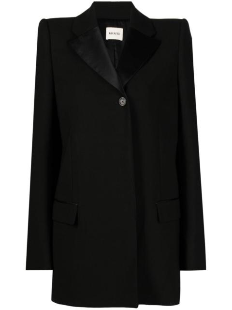 single-breasted cotton-blend blazer