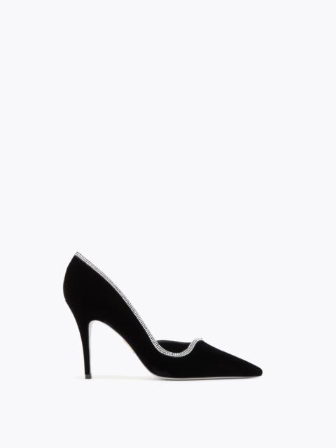 ONDA BLACK VELVET PUMP 100
