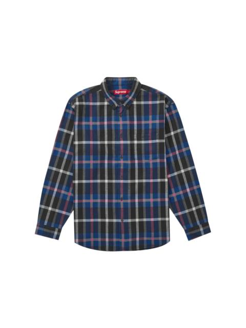 Supreme Plaid Flannel Shirt (FW23) Blue