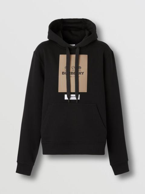 Label Appliqué Cotton Oversized Hoodie