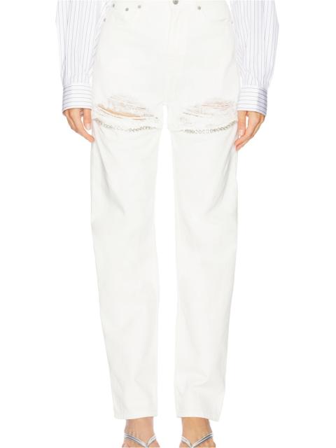 Crystal Fray Slit Jean