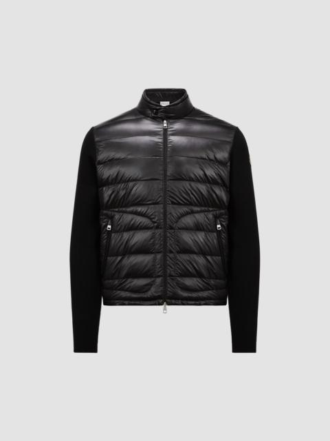 Padded Wool Zip-Up Cardigan