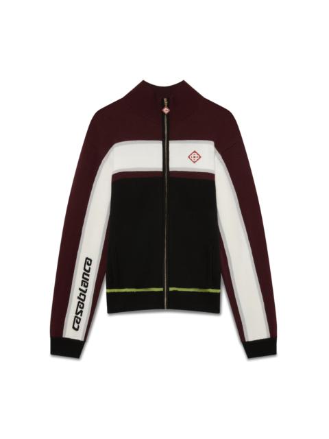 Stripe Merino Knit Track Jacket