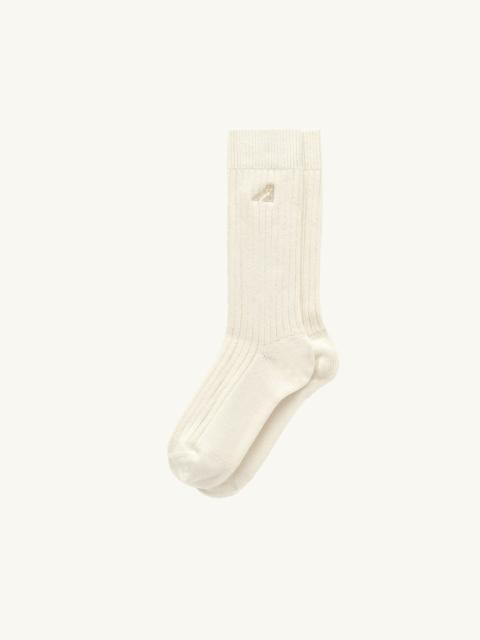 UNISEX RIBBED EMBROIDERED LOGO SOCK