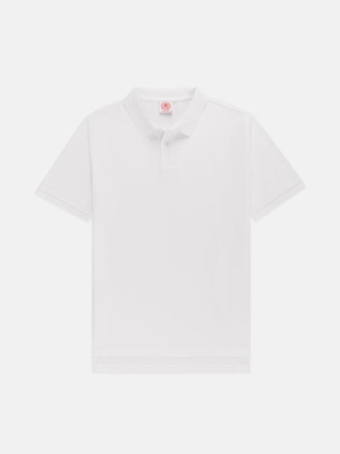 WHITE COTTON PIQUE POLO