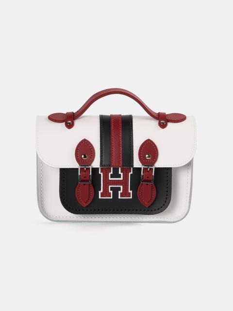 The Mini - White with Harvard Stripe