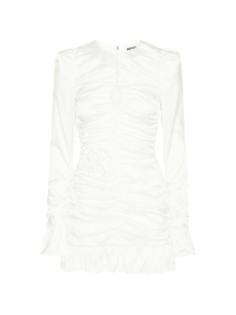 flower ruffled mini dress