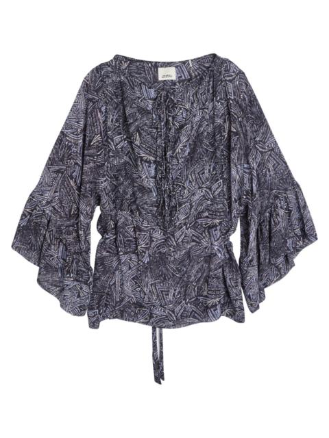 Isabel Marant Tekia Printed Silk Blouse