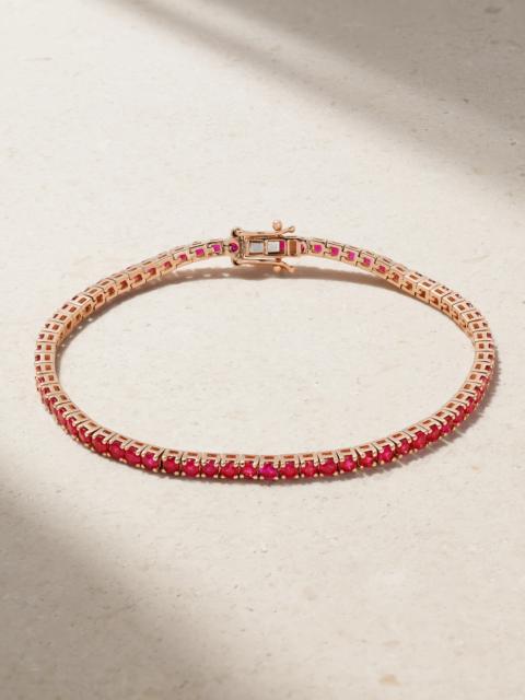 14-karat Rose Gold Ruby Tennis Bracelet