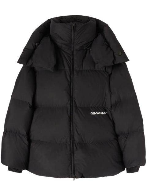 OFF-WHITE Bounce Hooded Down Puffer Black