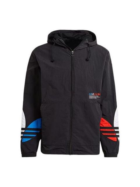 adidas originals MENS Tricol Windbreaker Sports Jacket Black GN3559