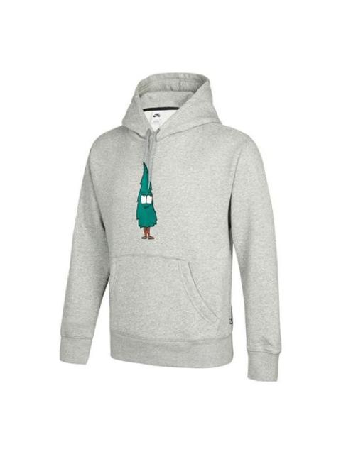 Nike SB Skateboard Cartoon Printing Skateboard Sports Fleece Knit Gray DJ3677-063