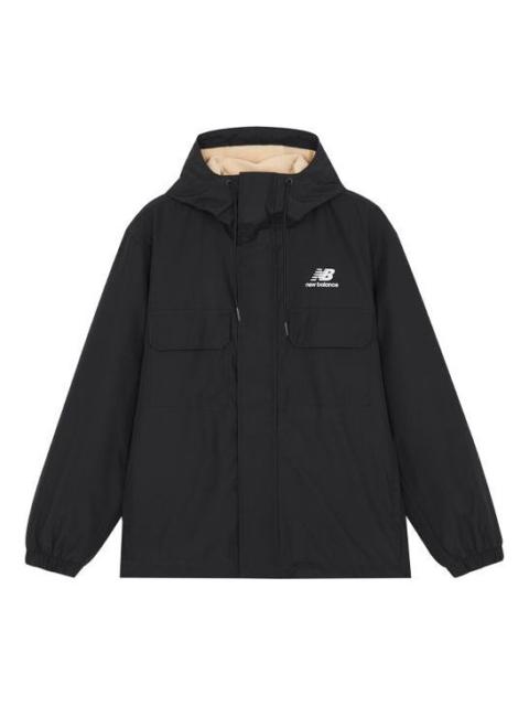 New Balance Men's New Balance Logo Sports Hooded Jacket Black AMJ14337-BK