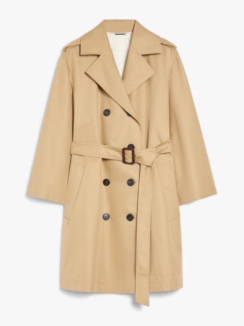 ELODIA Water-repellent gabardine double-breasted trench coat
