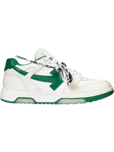 OFF-WHITE Out Of Office "OOO" Low Tops White Green 2021