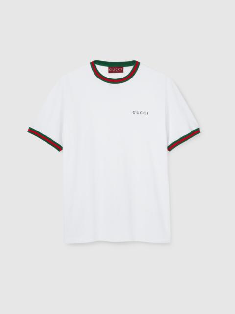 Cotton jersey T-shirt with embroidery