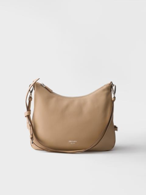 Prada Fold large leather shoulder bag