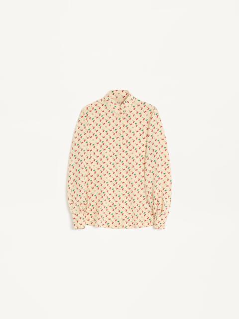 CREPE DE CHINE SHIRT WITH CHERRYFIC PRINT