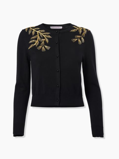 Gold Leaf-Embroidered Cardigan