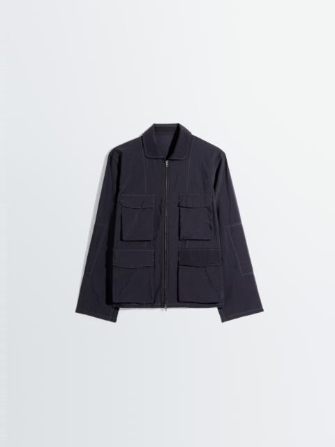 3D POCKET JACKET IN WASHED TECHNICAL COTTON
