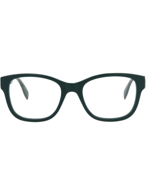 Alexander McQueen Square-Frame Acetate Optical Frames Green Green Transparent (AM0350O-30012328-003)