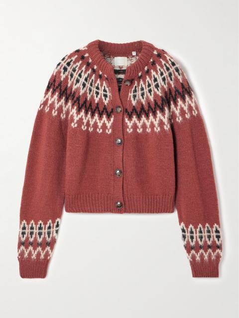 Clarke Fair Isle Wool-blend Cardigan