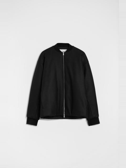 Wool Melton Padded Bomber Jacket