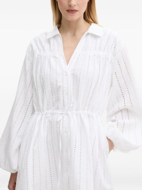 Samanarola eyelet detailing mini dress