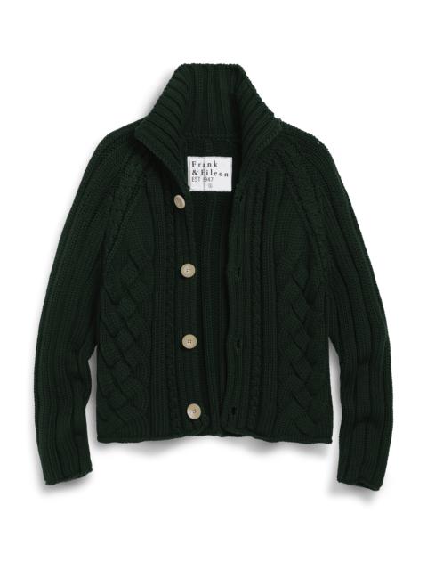 Cropped Cable Knit Cardigan