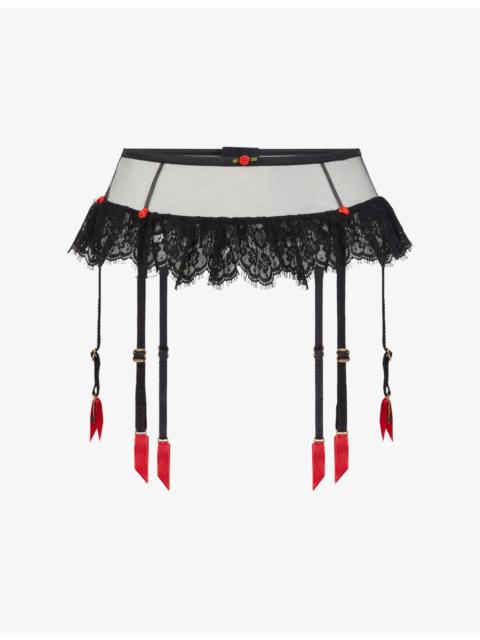 Clarissa Mesh and Lace Suspenders