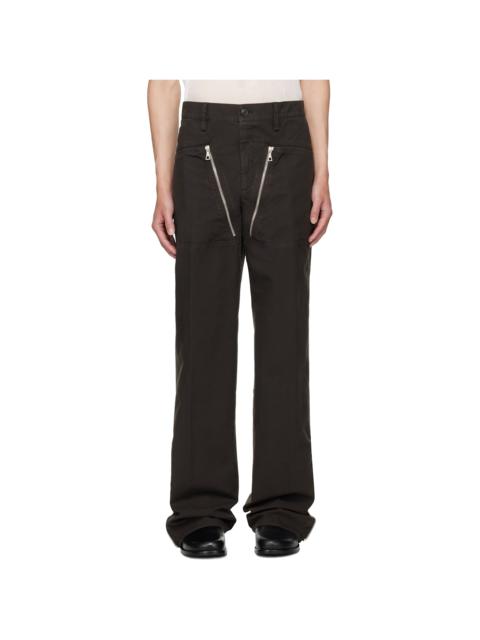 Brown Paneled Trousers