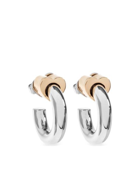 two-tone hoop earrings