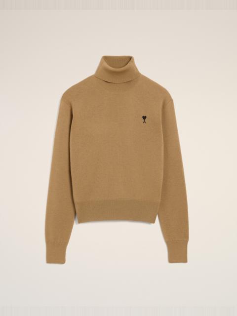 BROWN WOOL AMI DE COEUR TURTLE NECK SWEATER