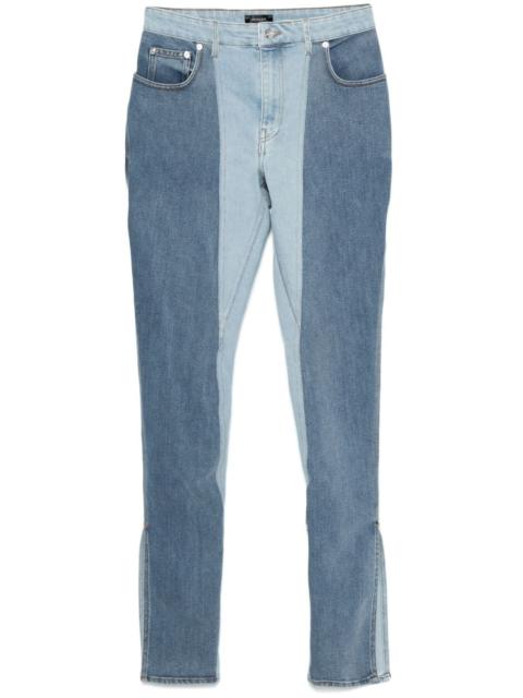 bi-color skinny jeans