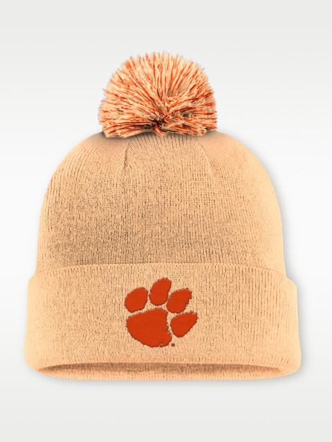 Clemson Primetime Campus Toned Men's Nike College Cuffed Pom Beanie