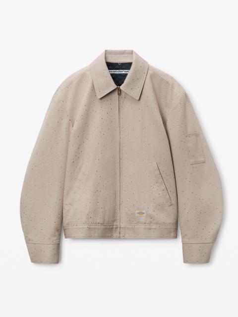 Crystal Hotfix Workwear-Inspired Jacket