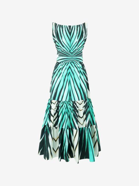 Ray Of Sea Print Midi Dress