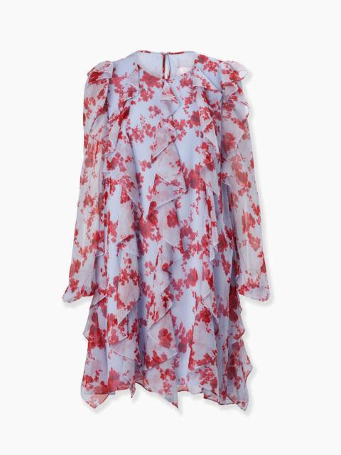 Chiffon Floral-Print Mini Dress