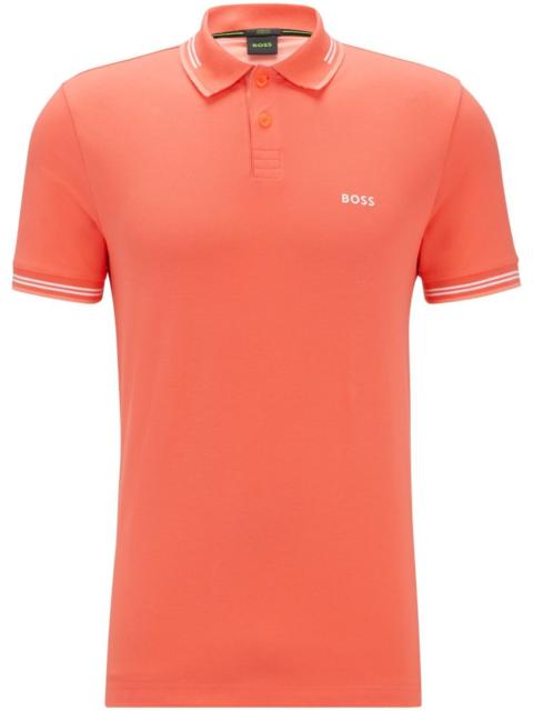 logo-print polo shirt
