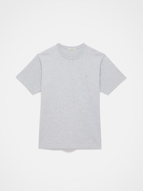 EMBROIDERED ANCHOR T-SHIRT IN MID GREY MELANGE