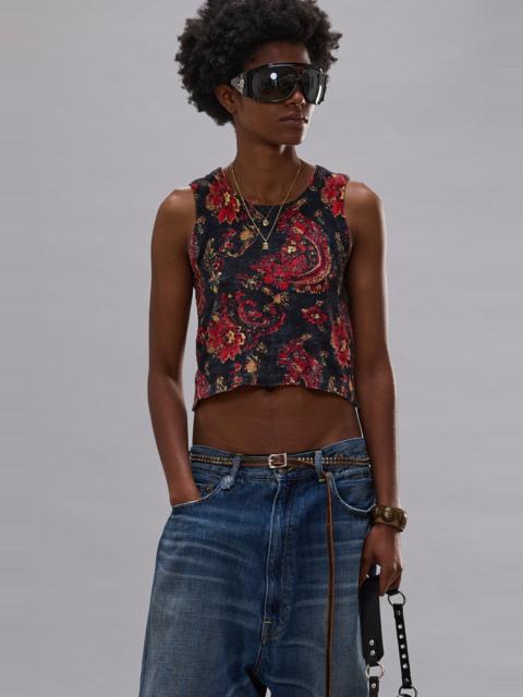 PRINTED SWEATER TANK