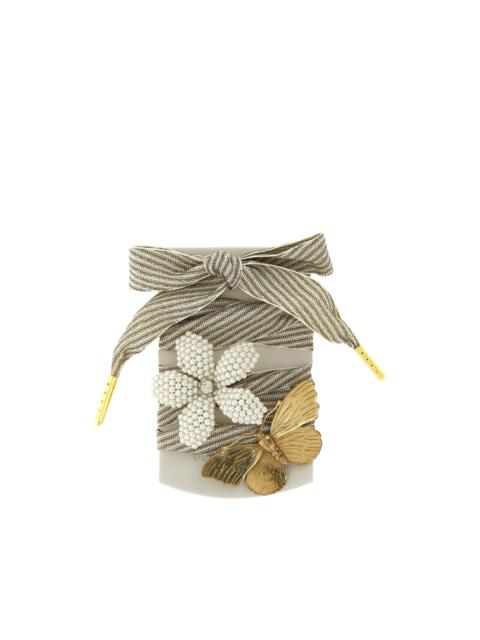 embroidered bead butterfly shoe accessories