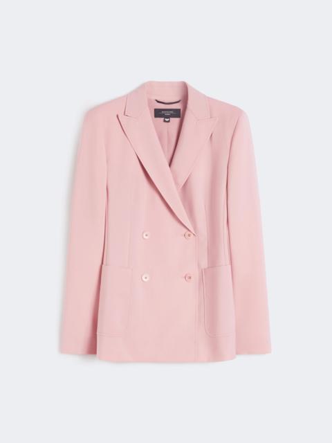 Double-breasted stretch wool blazer - ANTIQUE ROSE