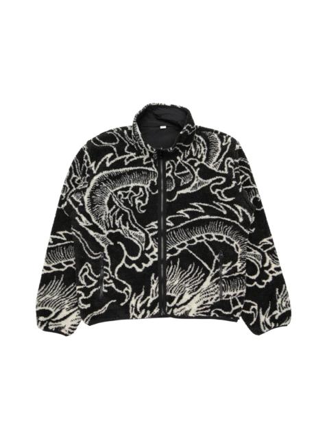 Stussy Dragon Sherpa Jacket Black