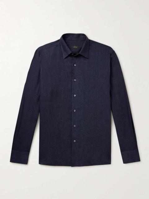 Button-Down Collar Linen Shirt