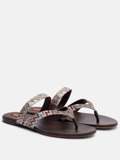 Luise Zigzag thong sandals