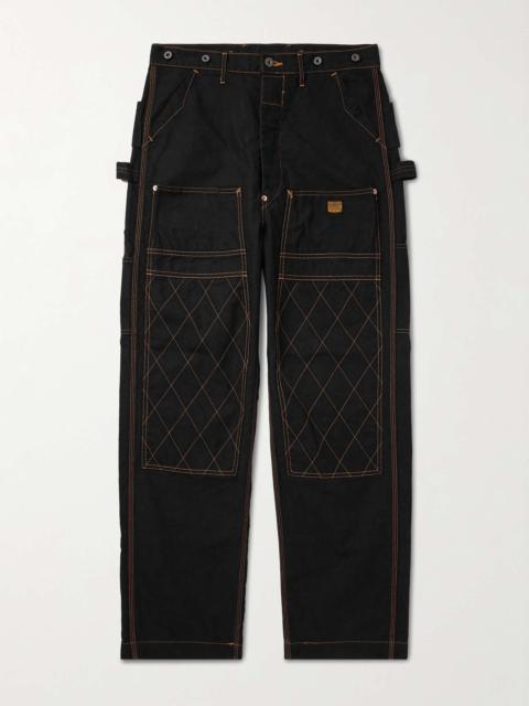 Lumber Straight-Leg Embroidered Cotton-Canvas Cargo Trousers