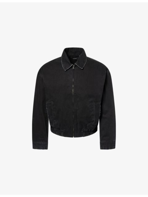 Washed Long-Sleeve Cotton Jacket